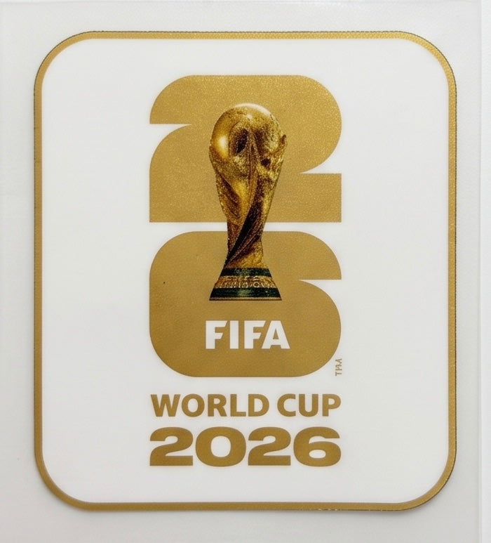 Patch Coupe du Monde 2026 – Blanc & Or