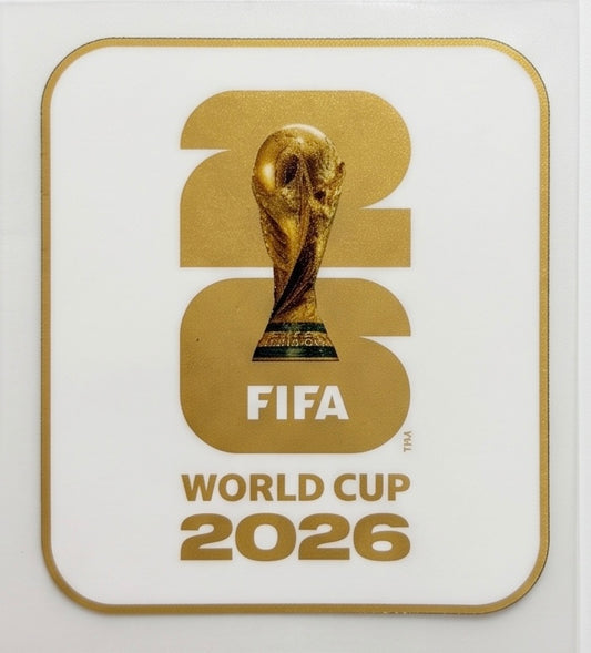Patch Coupe du Monde 2026 – Blanc & Or