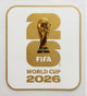 Patch Coupe du Monde 2026 – Blanc & Or